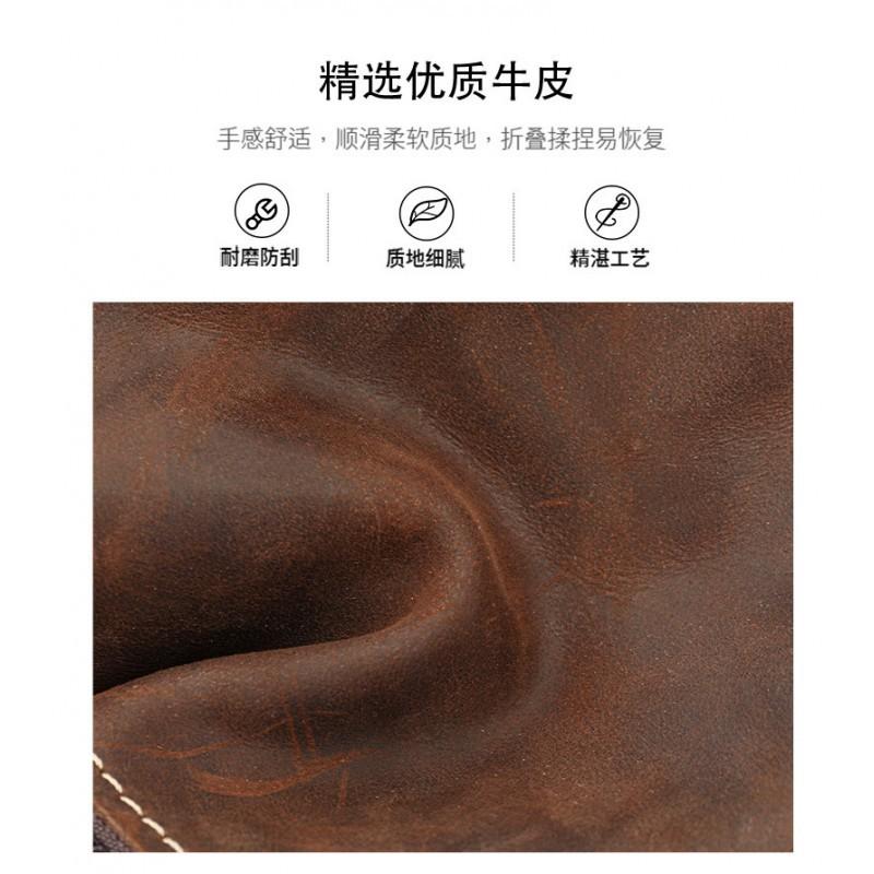 Hot Selling Crazy Horse Leather Men's Small Bag Retro Leisure High End Crossbody Wholesale