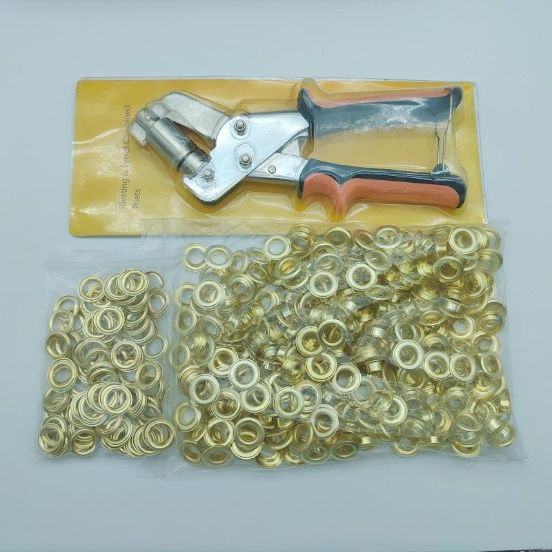 

10MM Eyelet Hole Punching Pliers 300 Grommets Set Hand Press Tools Leather Canvas Card Board Punching Pliers Clothing DIY Tools