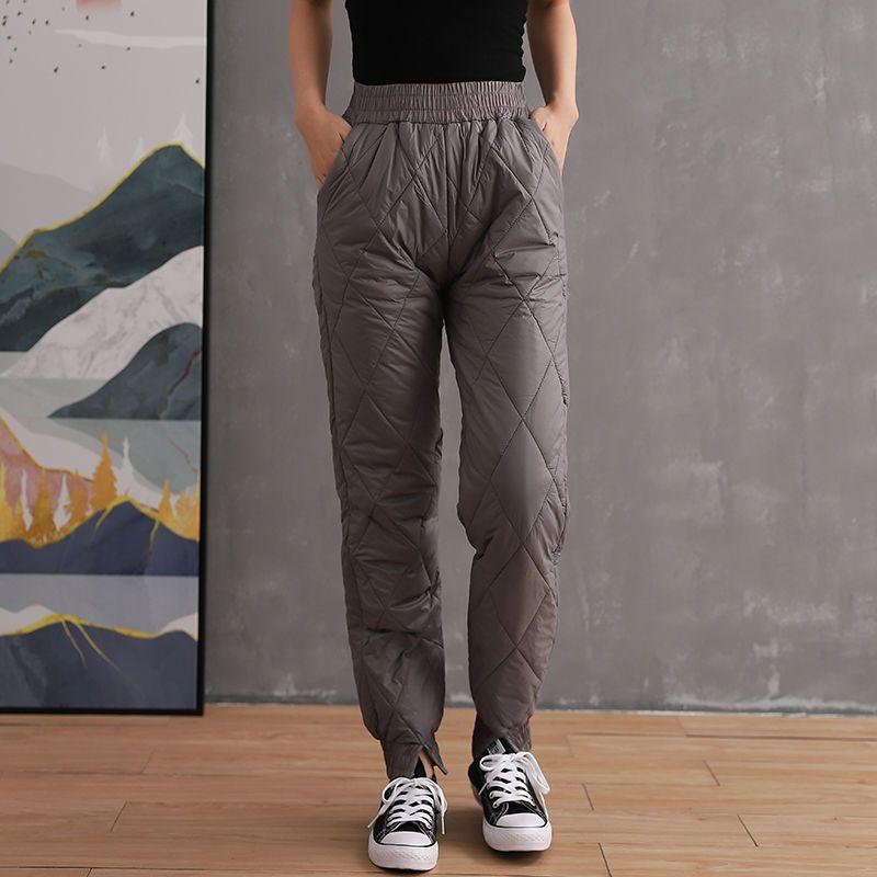 Cotton Pants Women Outer Wear 2024 Autumn and Winter New High Waist Thickened Leisure Pants Warm Long Pants