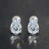 Tancise Jewelry 925 Sterling Silver Earrings Drop Single Diamond Jewelry.