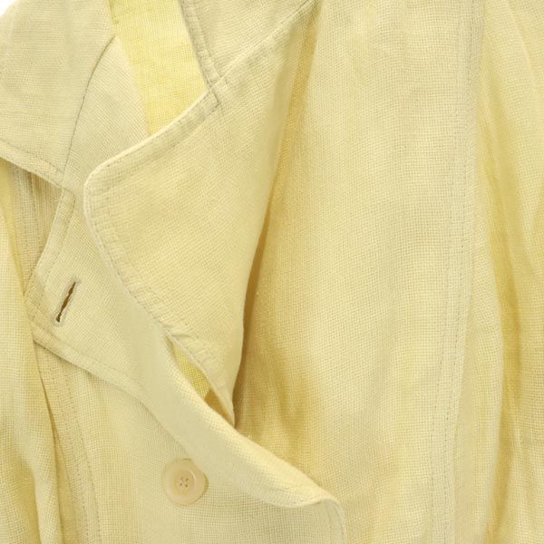 Emporio Armani Made in Italy Linen Double button Jacket 40 yellow Women Used