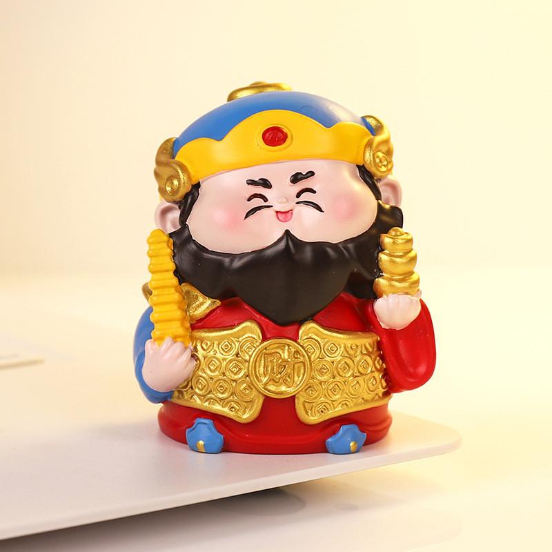 Mythology Wealth God Resin Car Decor Feng Shui Gift For Prosperity And Good Fortune