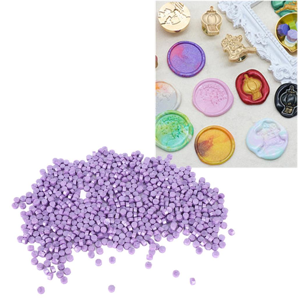 Sealing Wax Beads Pure Color Odourless Smokeless Portable Quick Dry Wax Stamp Beads for Envelope Cards Invitations