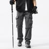 JAYSCE Unisex Cotton Convertible Cargo Pants Multi-Pocket Outdoor Hiking Trousers Detachable Shorts Elastic Waist