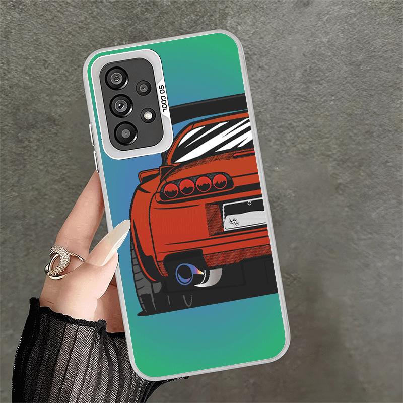 JDM Sportwagen Minimalistisches Design Weiche Handyhülle für Samsung A17 A16 A15 A14 A13 A57 A56 A55 A54 A53 A37 A36 A35 A34 A33 A26 A2