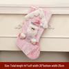 Pink Rooftop Santa Christmas Stocking