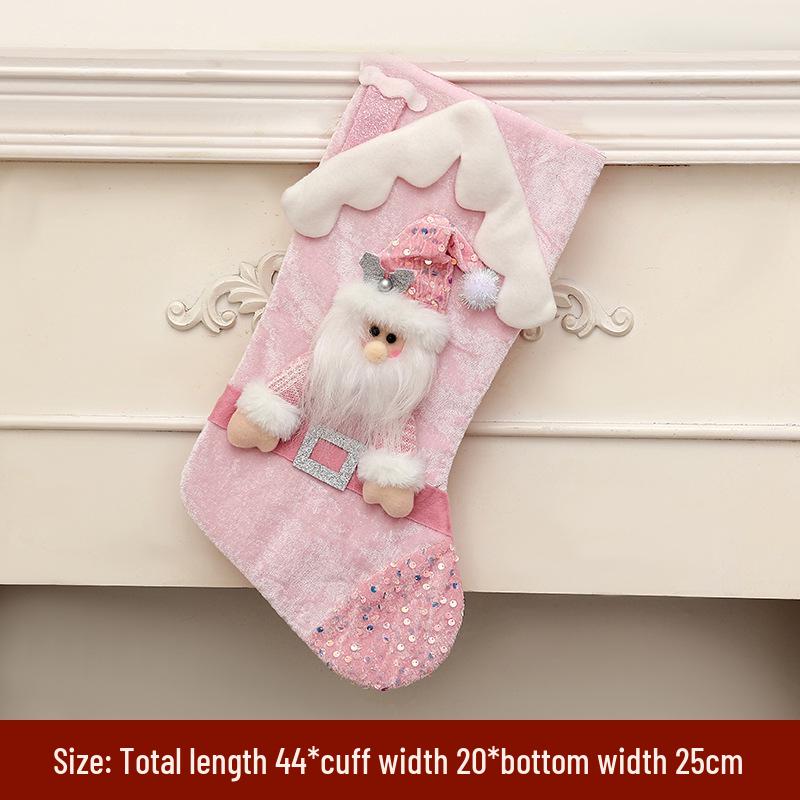 Children's Christmas Stocking Gift Bag and Tree Ornament Decoration