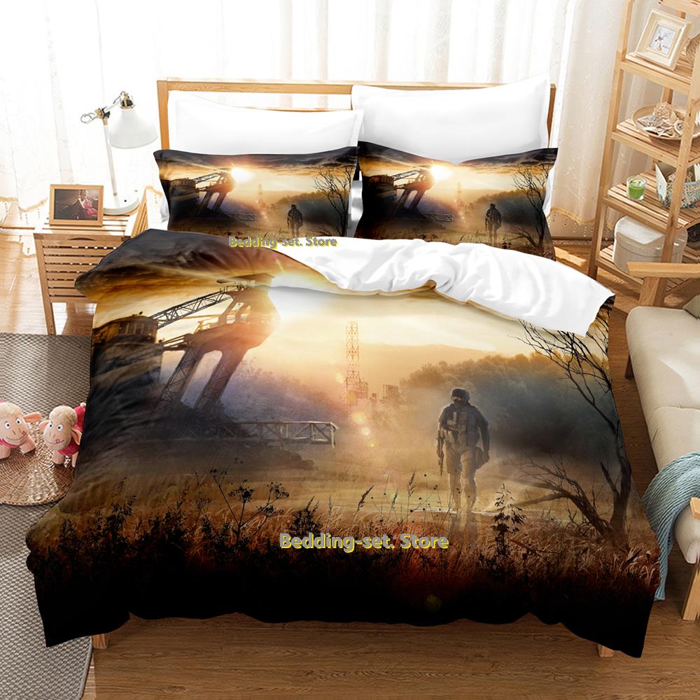 Nová hra S.T.A.L.K.E.R. 2 Srdce Černobylu Povlečení Kreslené Anime Třídílná Sada Ložnice pro Dospělé Děti Povlaky na Peřinu Literie