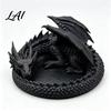 Ring Storage Tray 3D Printed Dragon Jewelry Tray Coiled Figurine Key Bowl Fantasy Necklace Display Stand Desktop Organizer for Earrings Necklaces,