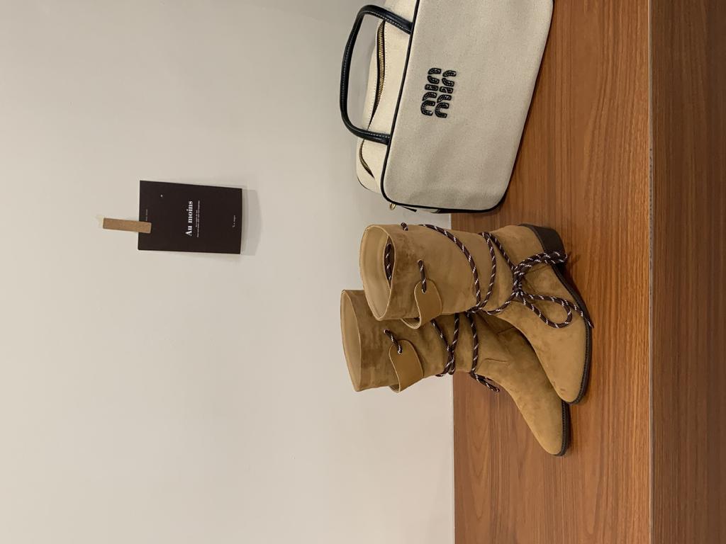 2025 autumn and winter new niche strap mid-tube boots pointed short boots knight boots Maillard western cowboy boots women