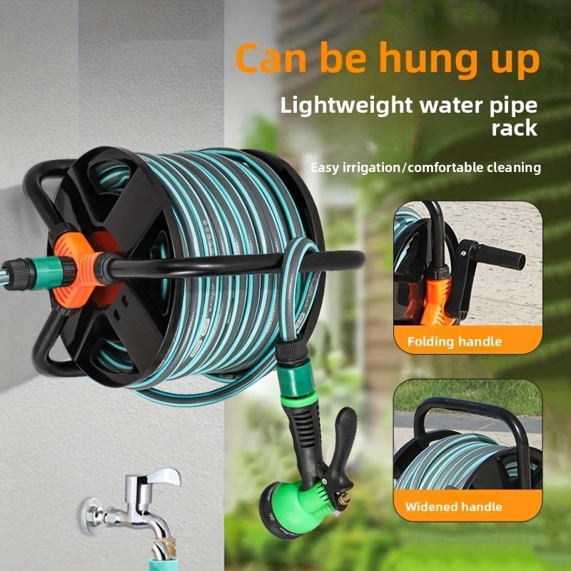 Schlauchaufroller Lagerregal Vier-Wege-Rohre Bis zu 20 Meter lang Tragbarer Wasserschlauch Schlauchaufroller Bewässerungsschlauch Aufwickelrolle