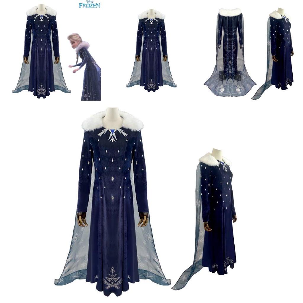 Kostým pro Cosplay Ledové dobrodružství Elsa Princezna Plná sada S ledovými šaty Sněhového miminka