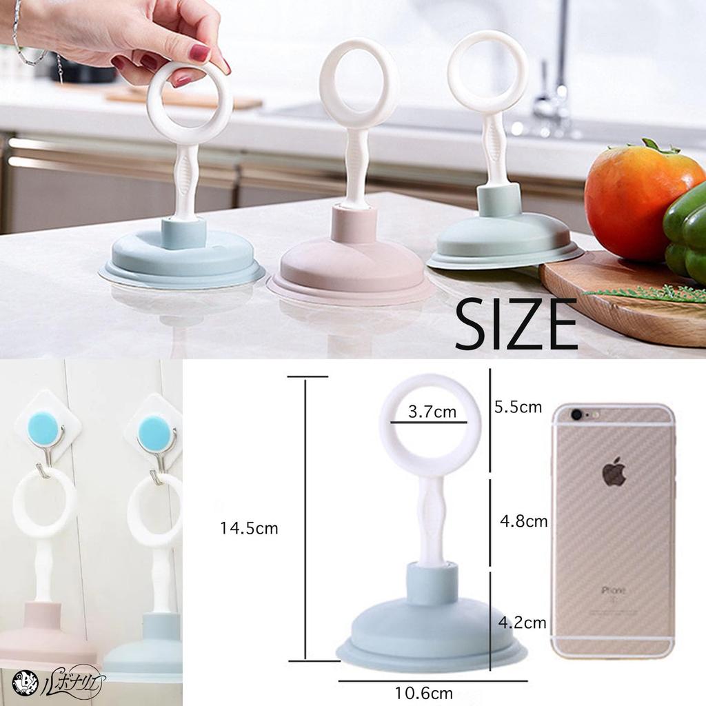 Rubonarie Mini Drain Plunger, Kitchen, Bathroom, Soft-shelled Drain, Cleans Drains, Unclogging Toilets, Set of 2 (Pink and Blue)