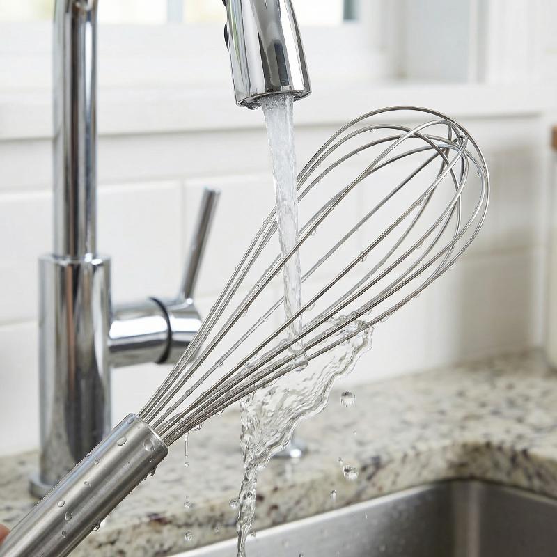 Egg Beater Stainless Steel Easy Grip Handle Whisk for Baking Egg Stirring Milk Mixing Home Kitchen Essential Mixer Tool