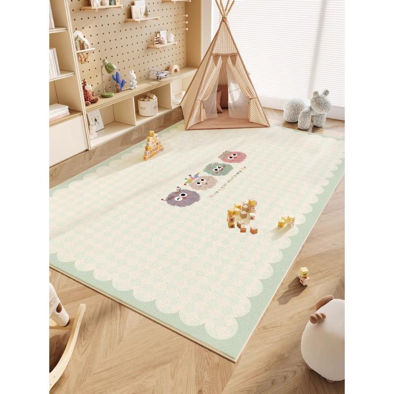 Carefree and Happy Carpet Living Room Sofa Bedroom Bedside Kitchen Entrance Door Mat Non-slip Cute Child Home Decor Rug