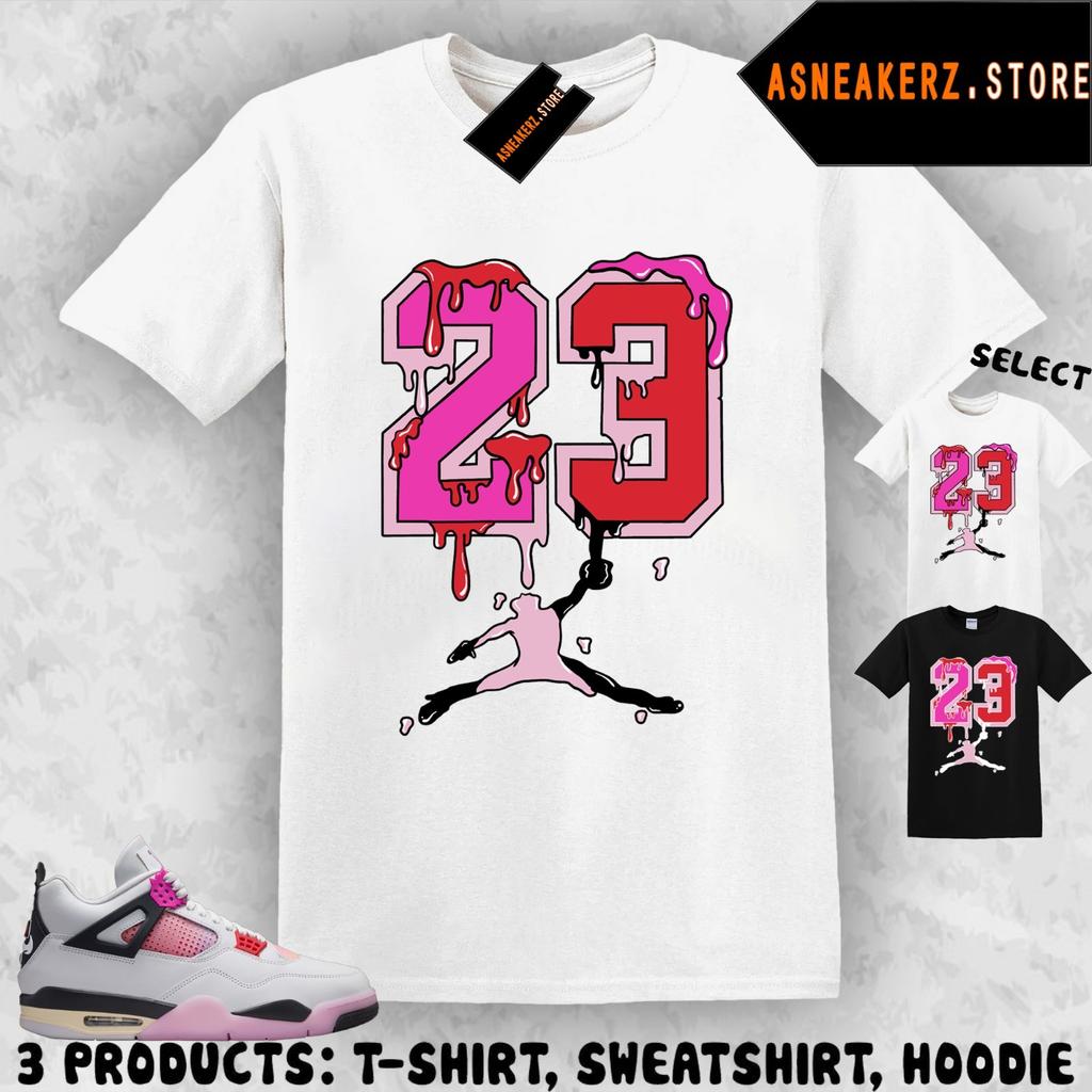 Tee Shirt Matching AJ 4 Comic 2026 To Match Sneaker Drip Dripping 23 T-Shirt