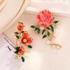 Vintage Peony Pearl Brooch - Fashionable Anti-Exposure Pin