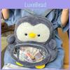 Cartoon Theme Penguin Plush Backpack Outdoor Large Capacity Itabag Transparent
