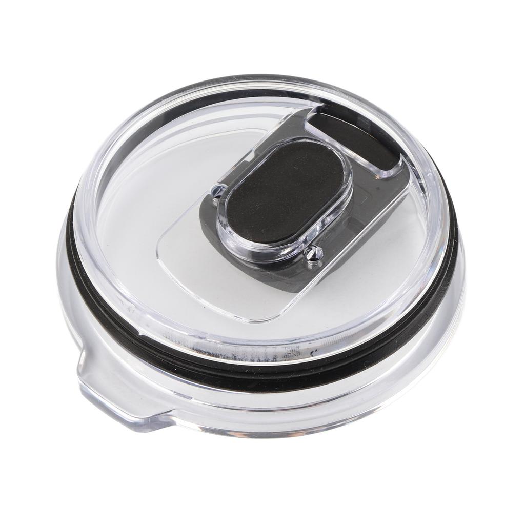 Magnetic Spill Proof Tumbler Lid Replacement Tumbler Mug Lid with Magnetic Slider Black 20oz Inner Diameter 80mm Outer
