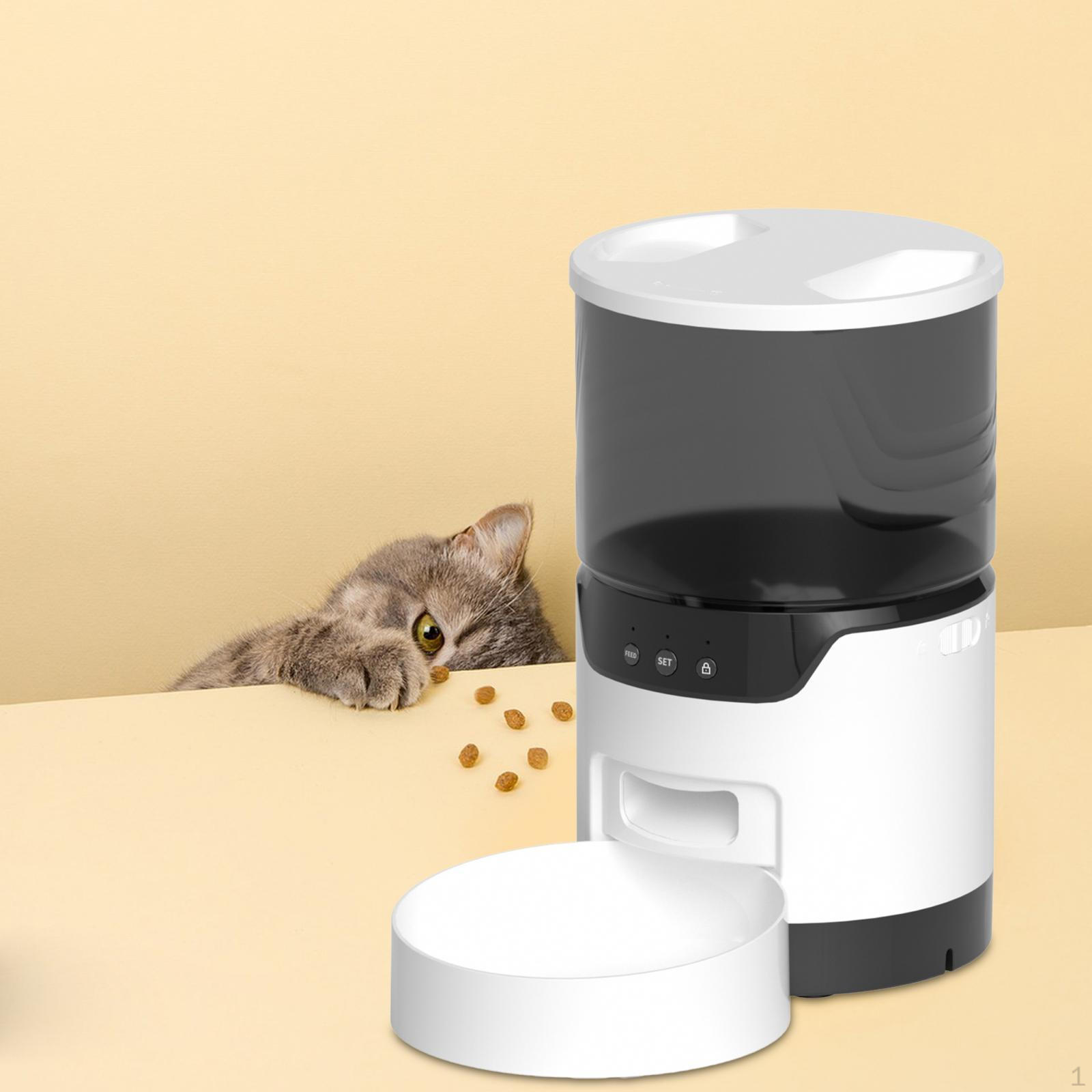 

Автоматическая кормушка для домашних животных 3л с управлением через приложение, нескользящая для котят в помещении с несколькими домашними животными