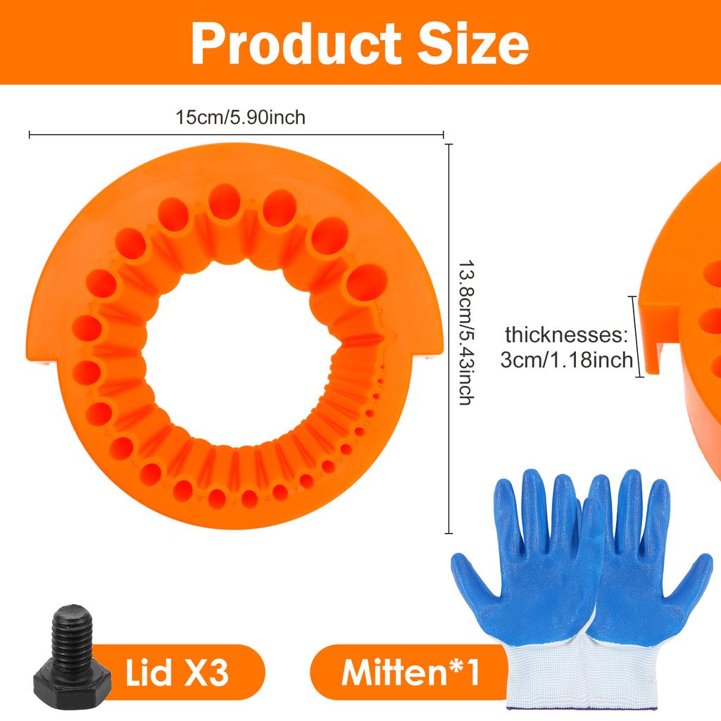 Efficient Drill Bit Sharpener Jig Multipurpose Grinding and Polishing Universal Angle Grinder Attachments with Gloves Screws