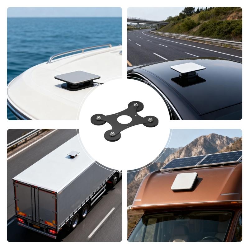 1 Piece Magnetic Roof Mount for Easy No Drill Vehicle Installation Featurings Quick Release Compacts Design and Weather