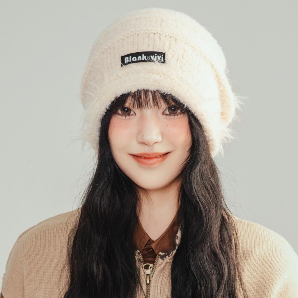 New Style Loose Dandy Hat Lazy Style Fashion Stripes Beanie Hat Sweet Winter Hats For Women Streetwear Knit Hats For Girl