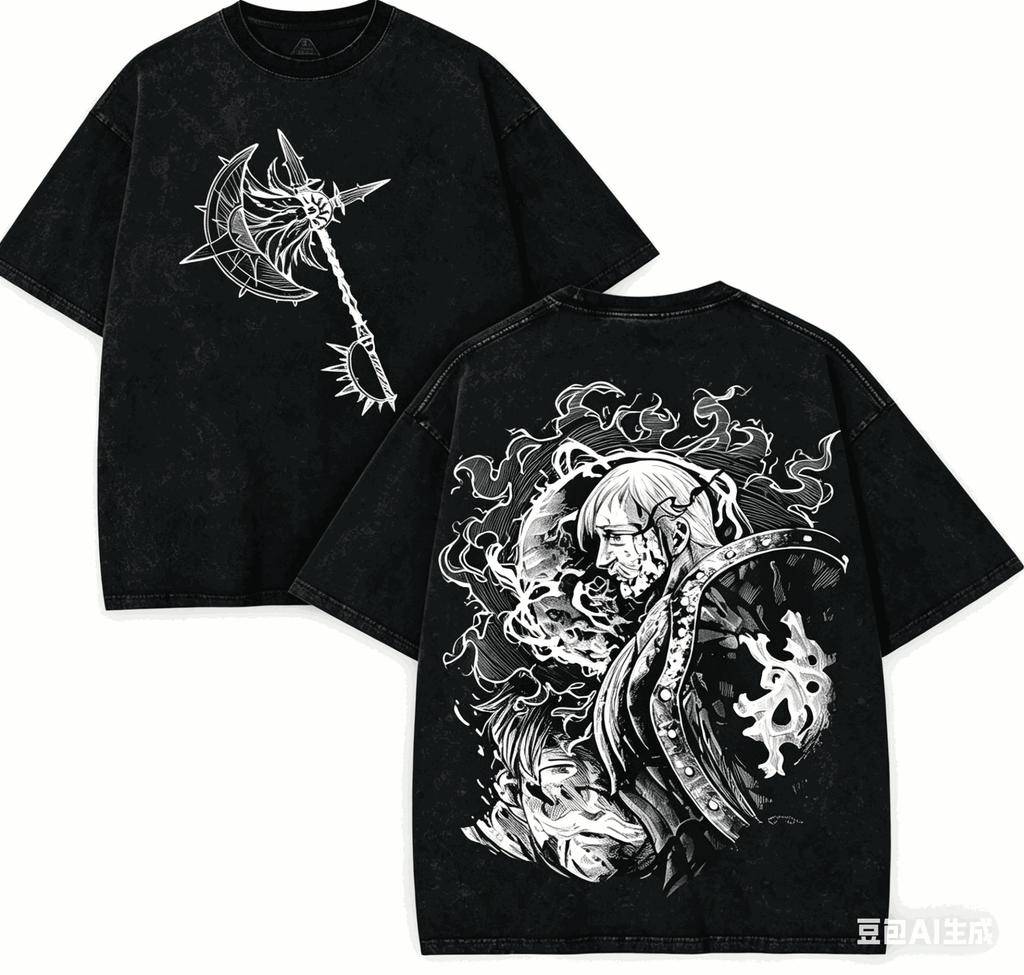 Seven Deadly Sins Cotton T-shirt Year Round Clothing High Quality Personality Clothes Plus Size Unisex New Model Retro Fashion