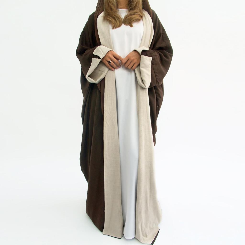 Loriya Reversible Elegant Cardigan Robe Abaya LR736