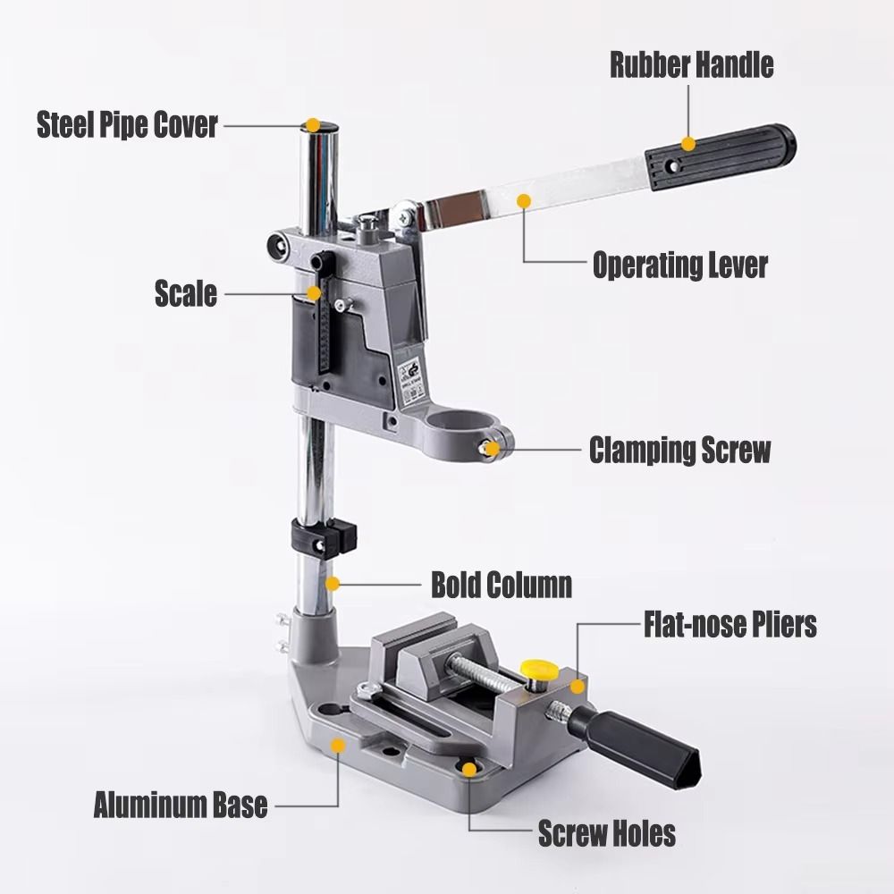 Table Top Electric Bench Drill Stand Plain Vice Drill Holder NEW Drilling Positioning