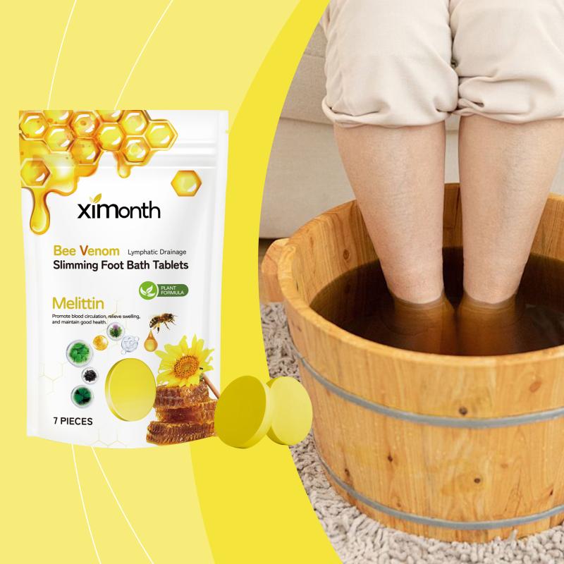 Foot Cleansing Soak Gel Lymphatic Drainage Remove Odor Relieve Fatigue Swelling Repair Leg Veins Herbal Shaping Foot Bath Up