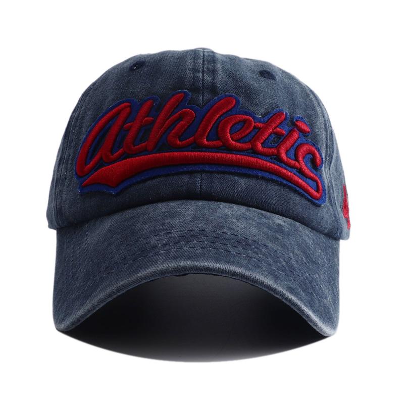 Athletic Letter Embroidery Baseball Cap Retro Washed Cotton Peaked Hat Hip Hop Trucker Dad Caps Fashion Sun Hats For Women Men