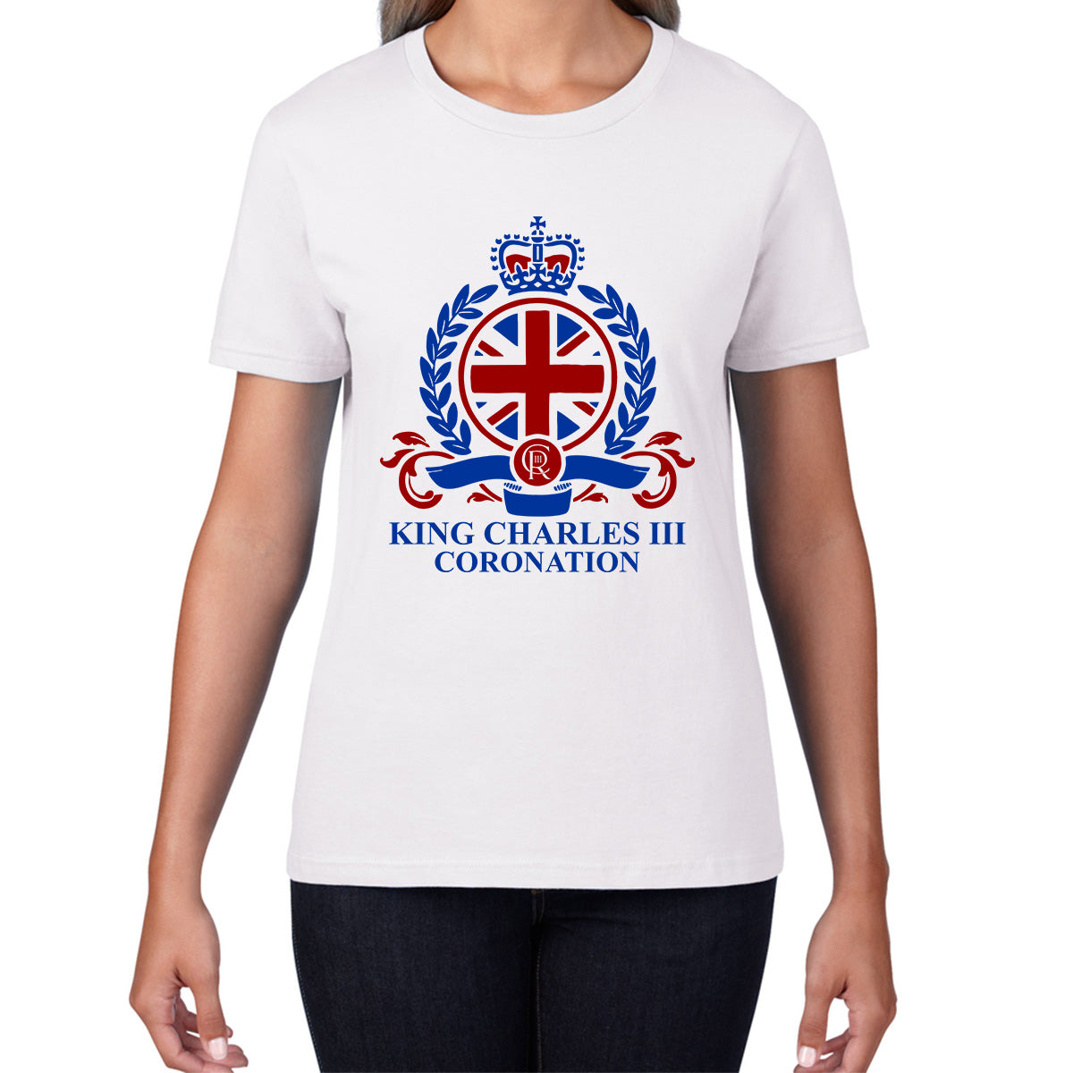 King Charles III Coronation 2023 CR III King Of England United Kingdom His Majesty Womens Tee T Shirt Mens Tops Unisex Top M