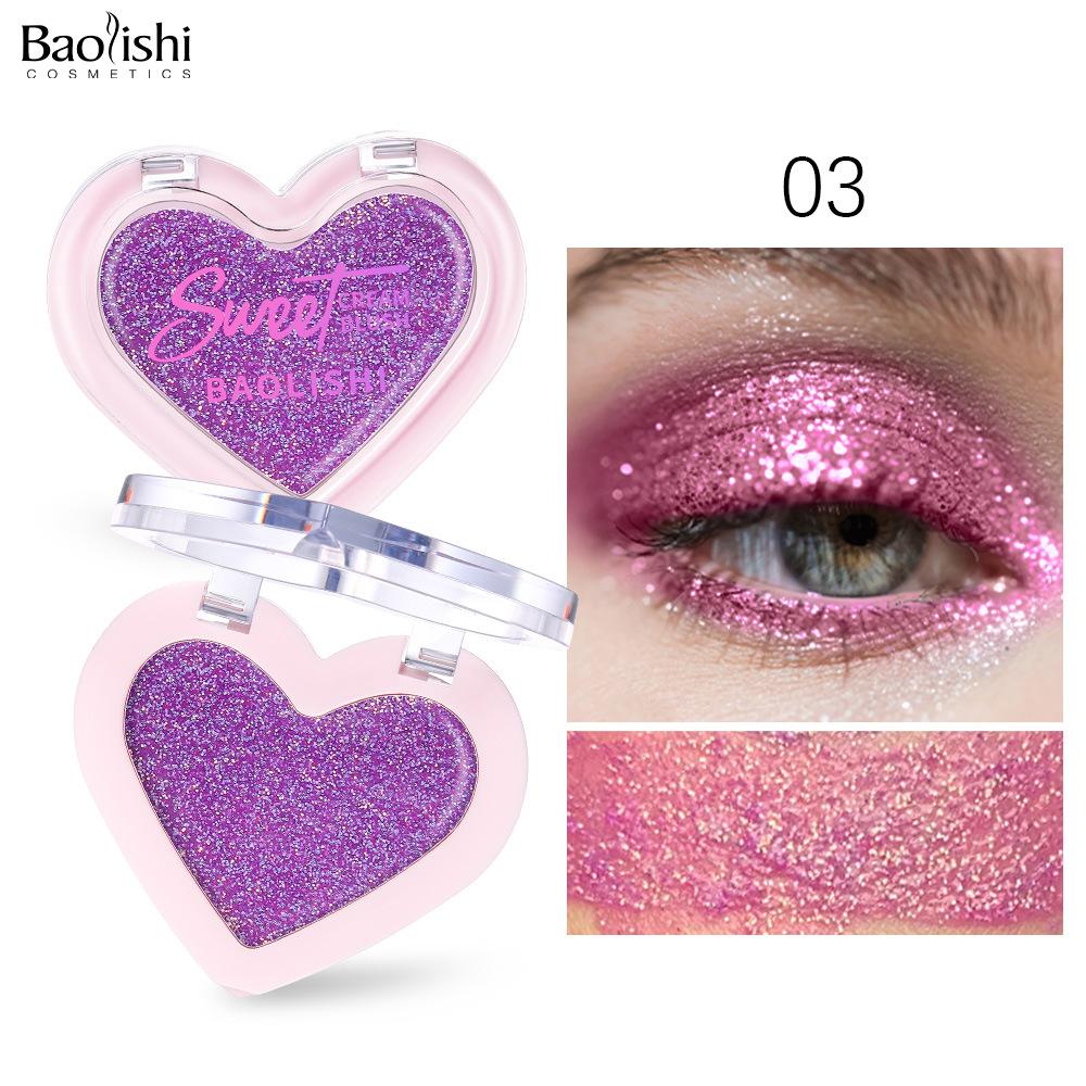 Palette di Glitter a Forma di Cuore a 8 Colori Paillettes Grandi Adesivi per Corpo Viso Gel Oro Argento Viola Flash Scintillante Ombretto Monocromatico