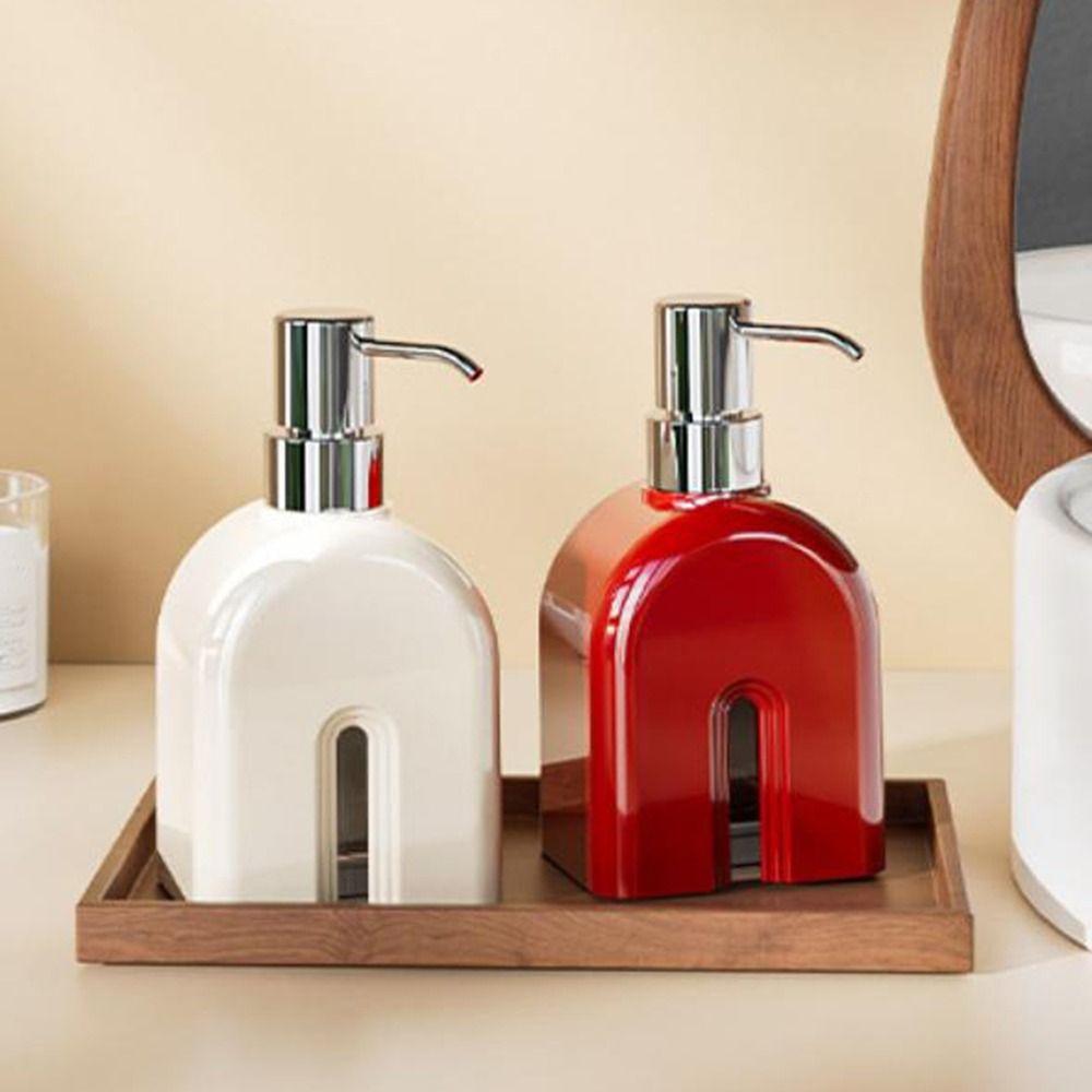 Plastic Shower Gel Shampoo Bubbler 400ml Pump Style Hand Sanitizer Bottle Refillable Reusable Liquid Soap Bottle Hotel