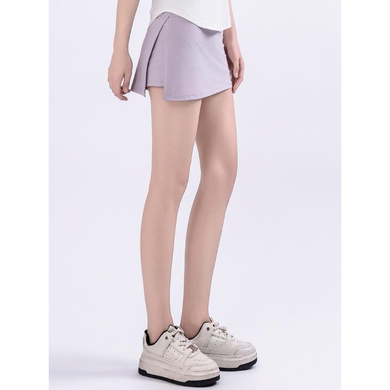 Women's High-waisted Sports Skirt Lined Anti-glare Yoga Bustier Skirt Outside Running Training Fitness Tennis Fashion Skirt