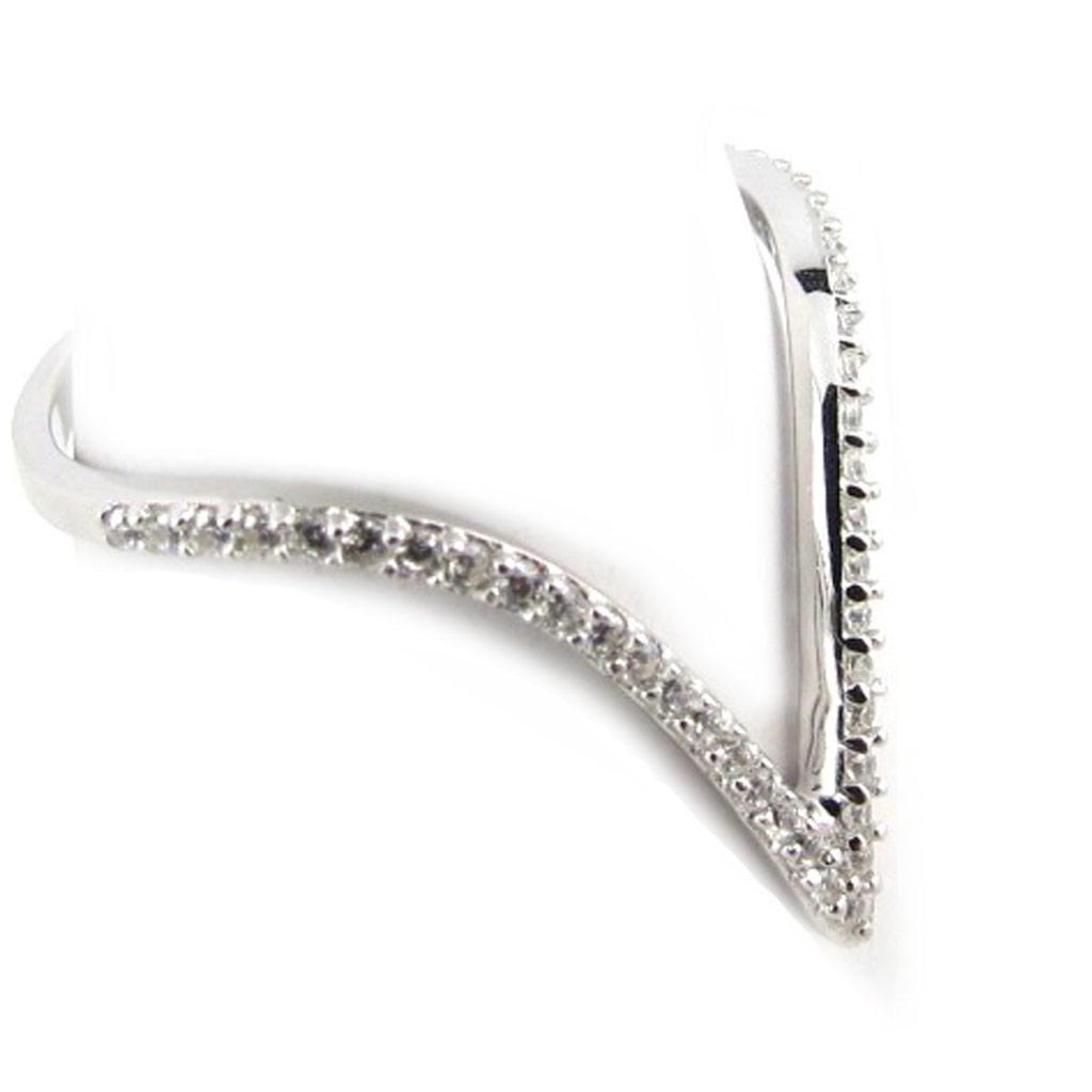 Sølvring 'Sissi' hvit (rhodiumbelagt) - 15 mm