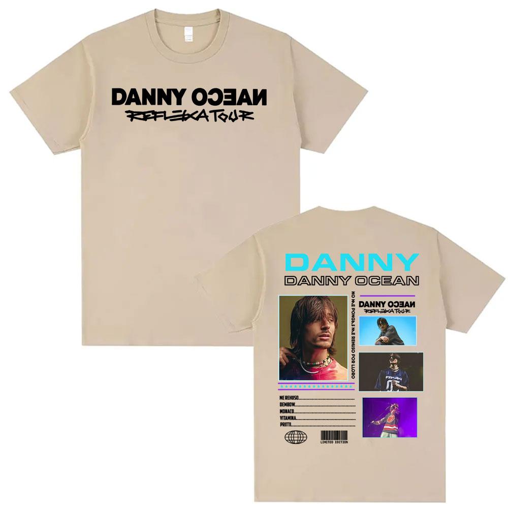 Danny Ocean 2026 Reflexa Tour 2026 Concert T Shirt Mens Clothing Hip Hop Pop Music Summer Shirt 100 Cotton Oversized Tshirt