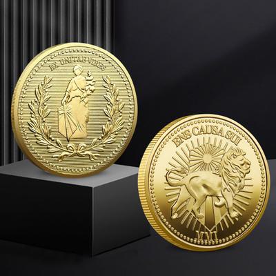 Lion Coin Lucky Token Double-Sided Coin with Lion Goddess Engravings Metal Collectible Movie