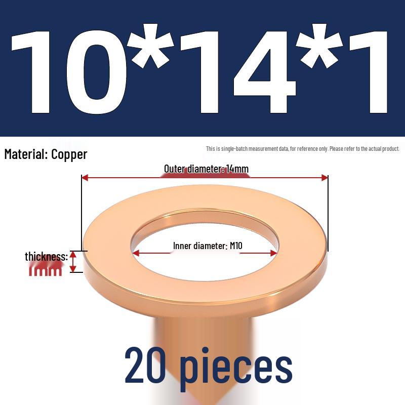 National Standard Red Copper Gasket Seal Ring and Flat Washer M3-M60mm for Marine Instruments