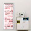 2pcs Pink Brick Wall Decoration Wall Sticker Self-adhesive Removable Waterproof Sticker Living Room Bedroom Entrance Door Backgr