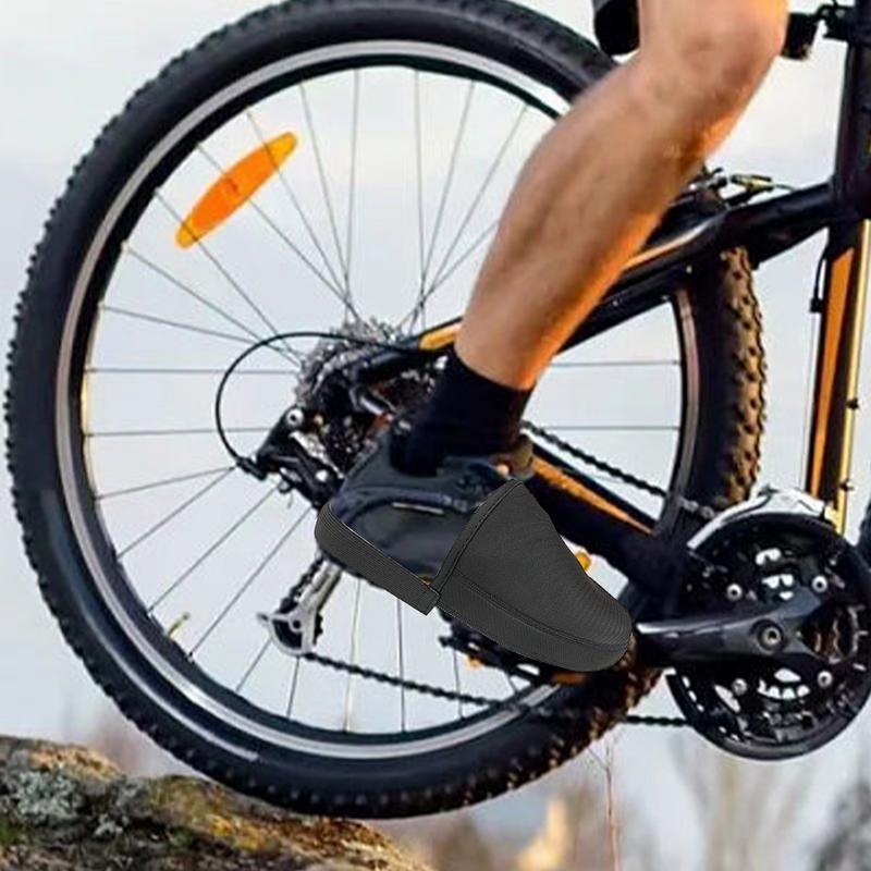 Outdoor Windproof Warmer Cycling Shoe Covers Hollow Bottom Heel Ribbon Prevent Falling Off Winter Cycling Gear Accessories