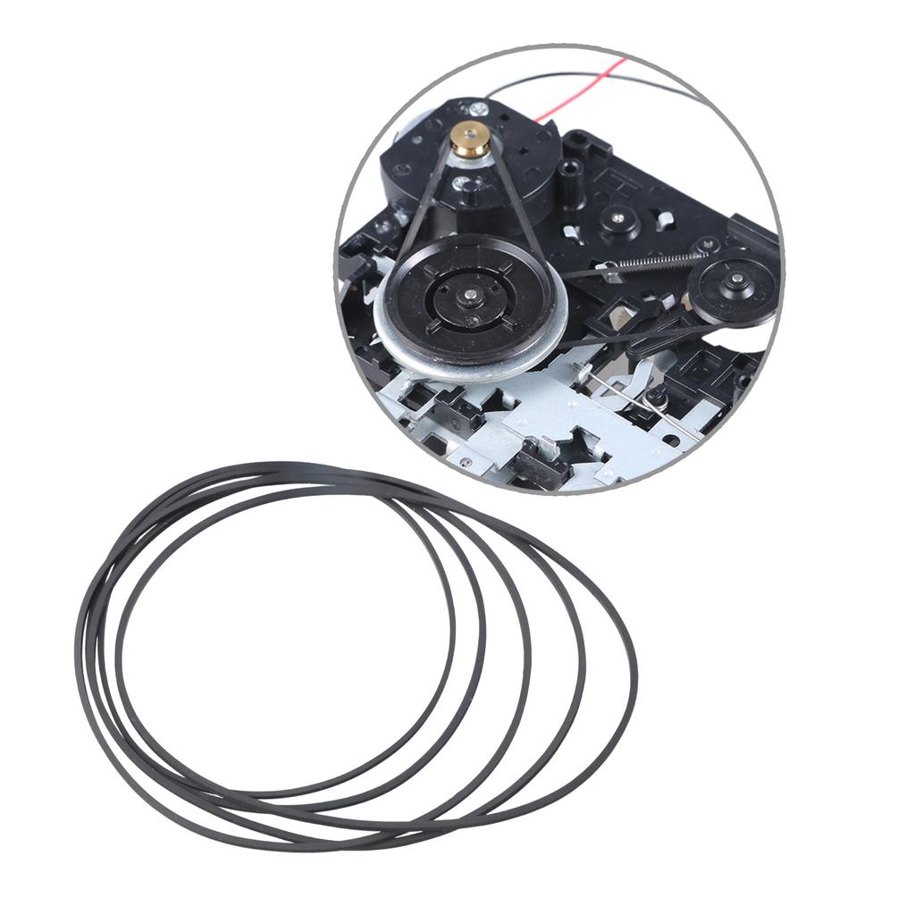 Square Recorder Rubber Drive Belts For Cassette Recorders And Players 105-135mm Fold 20Pieces Multiple Size