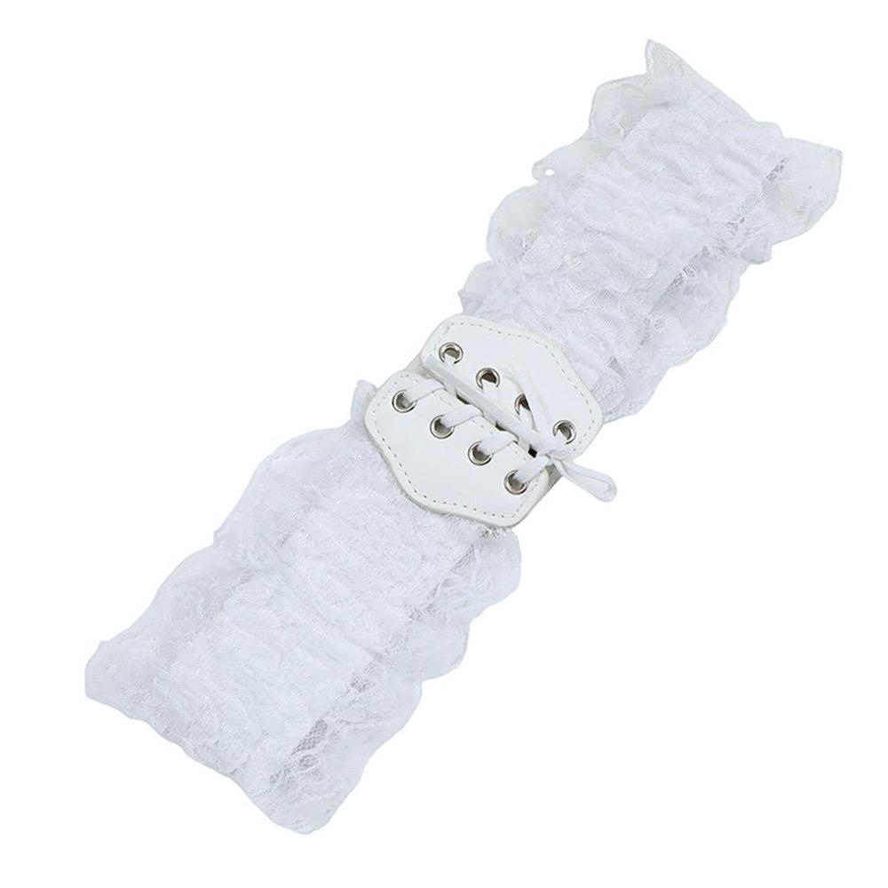 Retro Lace Wide Waist Belt Decorative Body Shapewear Fashion Waist Seal  For Women Lady Girl Bridal