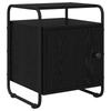 Nightstand Black Oak Engineered Wood