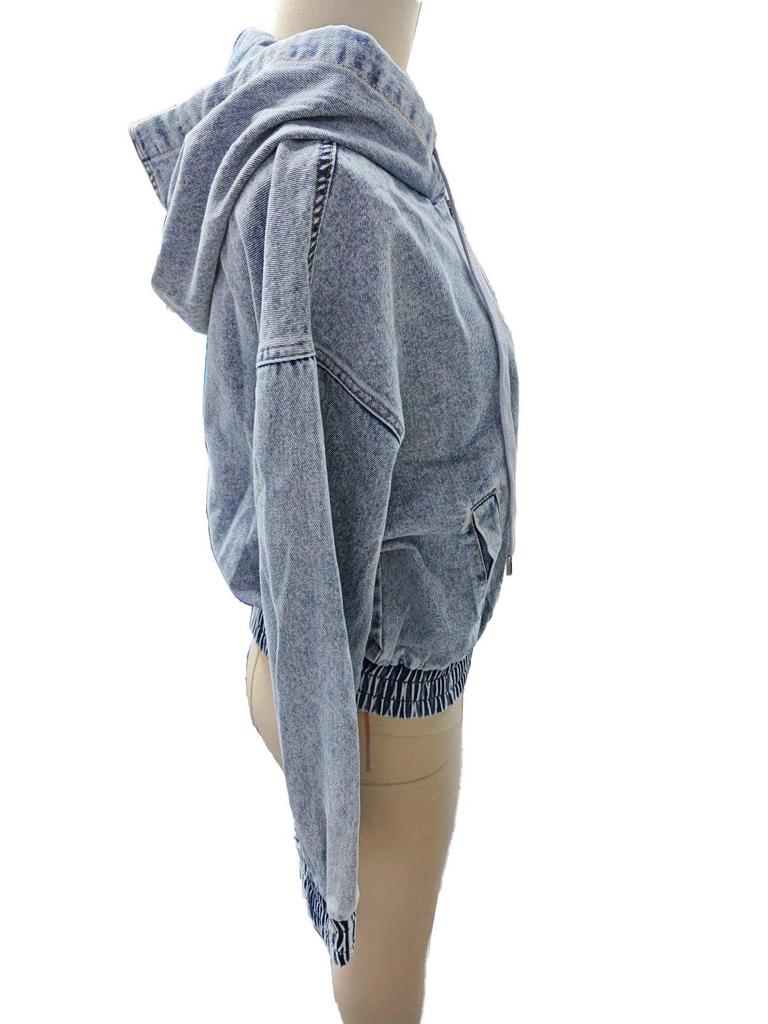 Women's Fashion Casual Hooded Denim Jacket - Autumn Edition