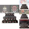 Halloween Totenkopf und Rose Wendbare Bettbezug-Set Mit Cartoon-Muster Für Schlafzimmer-Dekoration