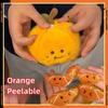 12cm Lifelike Peelable Orange Segments Fruit Plush Toy Stuffed Soft Simulation Food Keychain Backpack Pendant Cartoon Toy Gift
