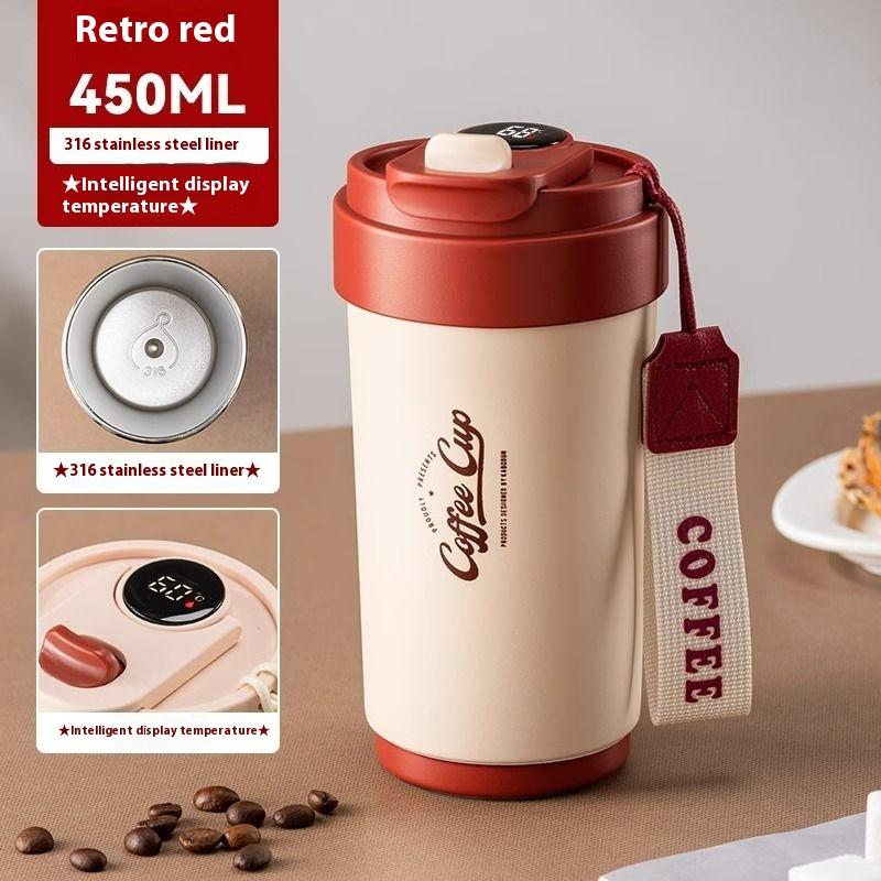 Thermosbecher Kaffeetasse 316 Edelstahl Mädchen Hoher Erscheinungsgrad Neu Begleitender Tragbarer Becher Strohbecher