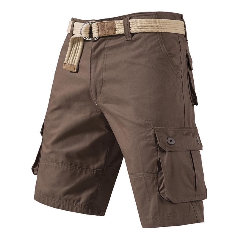 Men's Multi-Pocket Casual Washed Cotton Work Shorts